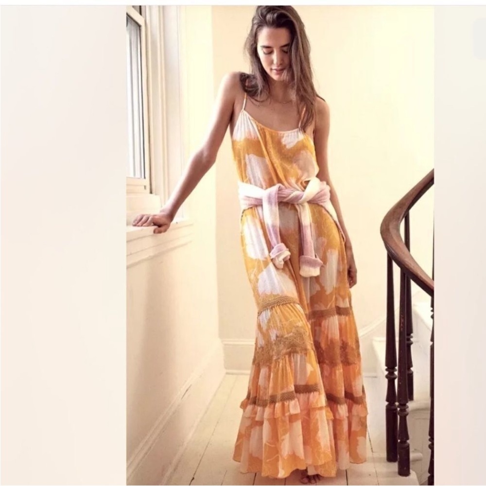 Free People Make Your Move Printed Maxi Slip - NWT